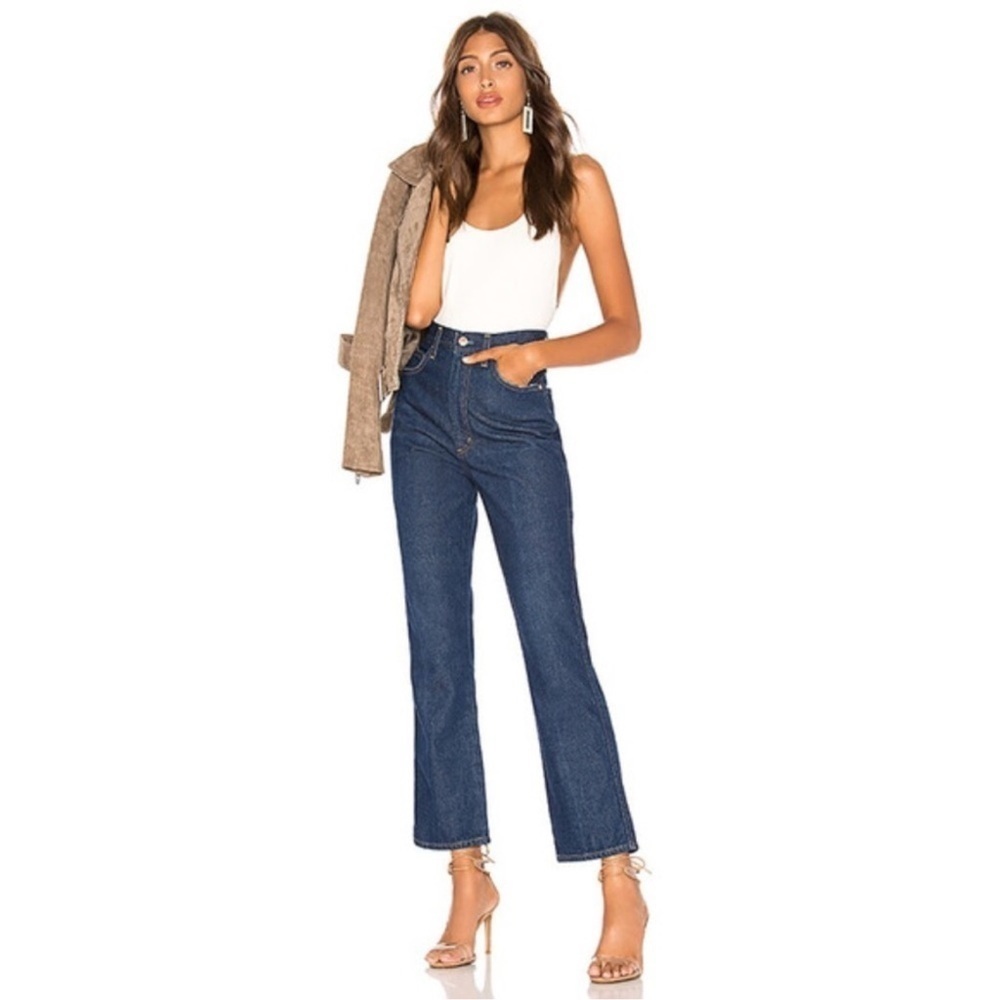 Agolde Pinch Waist High Rise Kick Blue Jeans Size 25